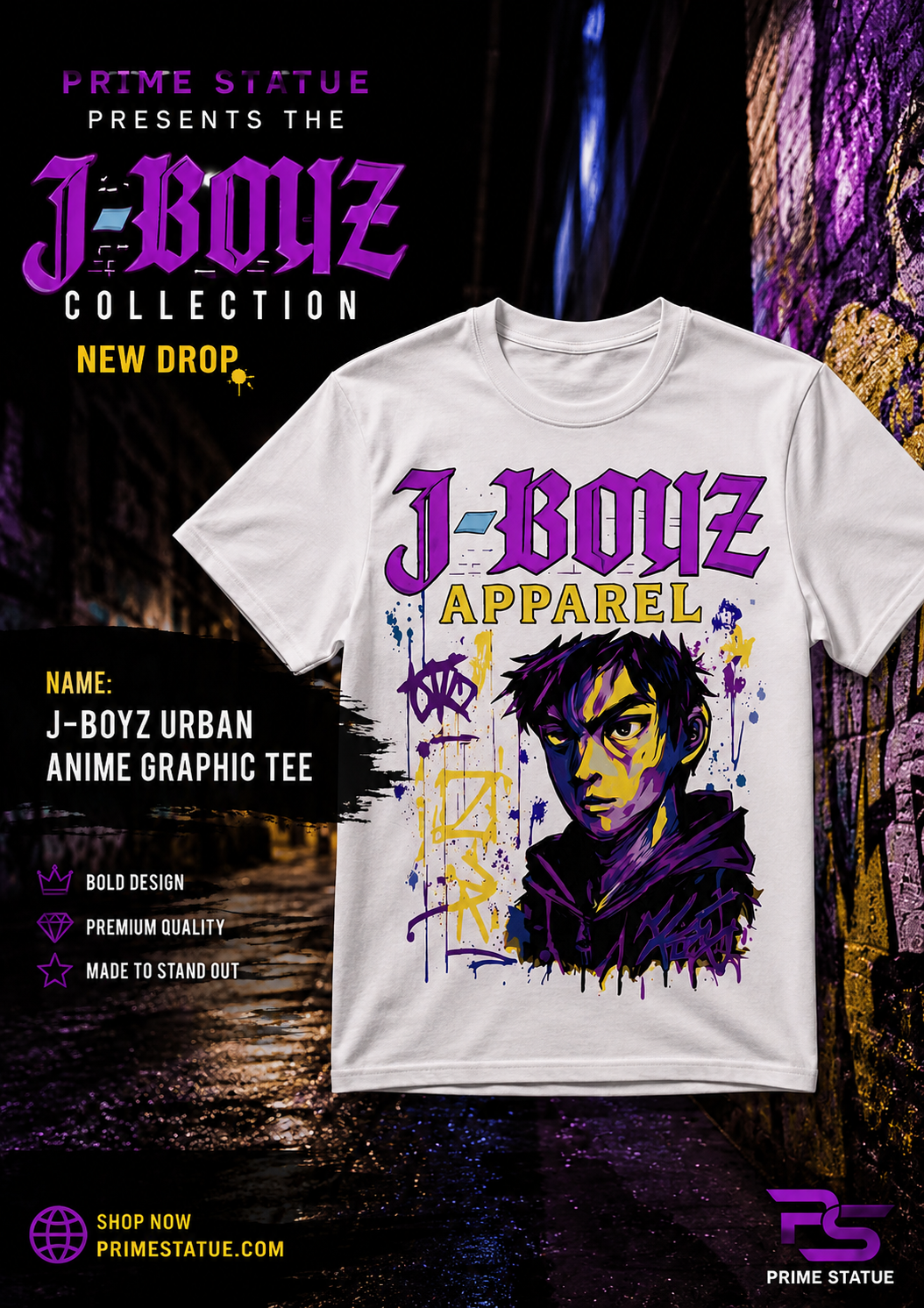 J-Boyz "Urban Anime" Graphic Tee