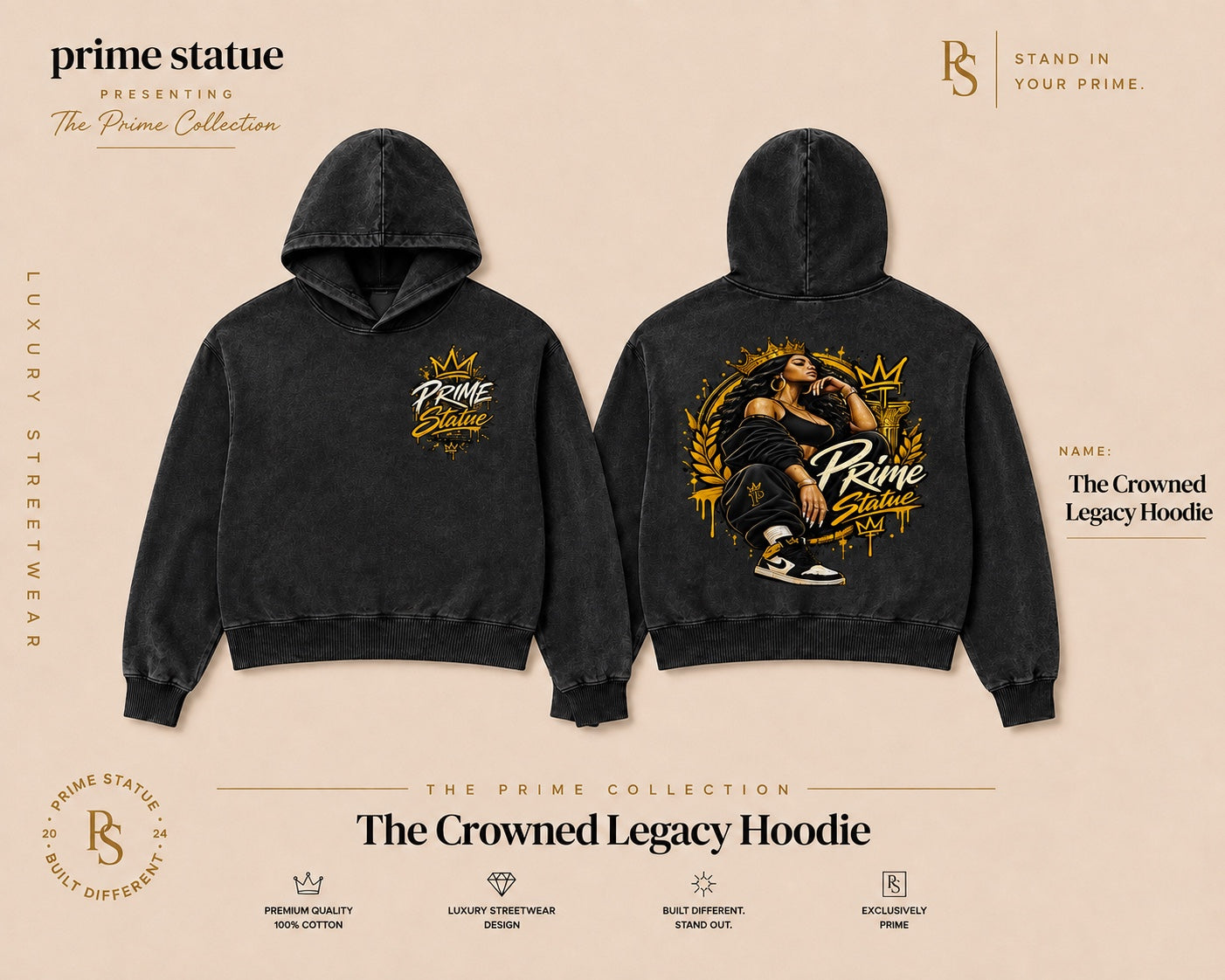 PRIME STATUE: FEMALE CROWN LEGACY HOODIE