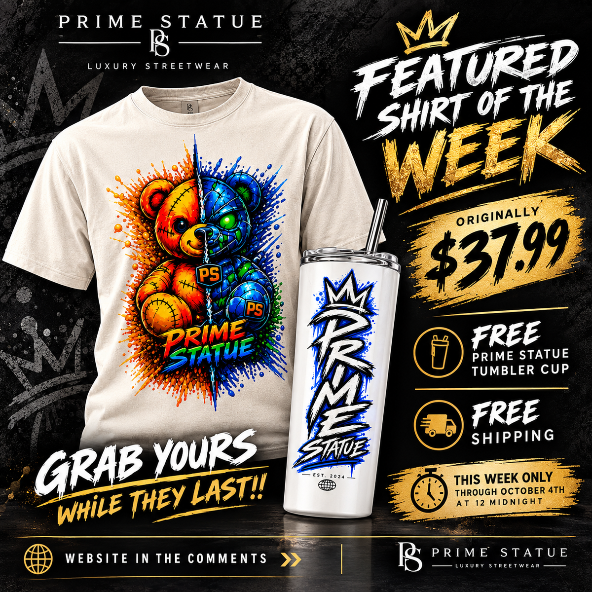 THE PRIME STATUE FEATURED SHIRT OF THE WEEK